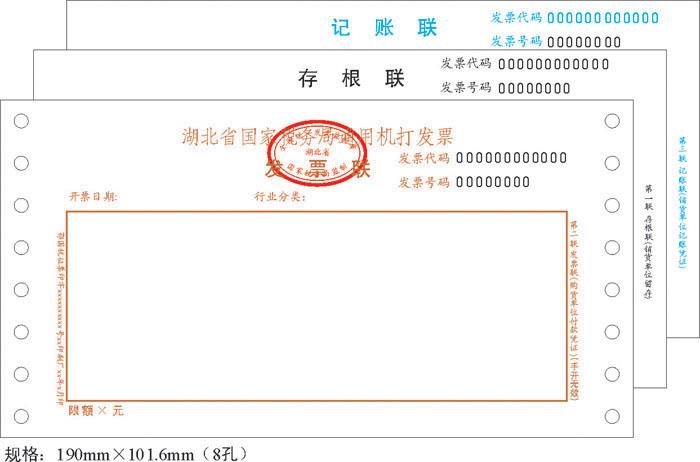 湖北国税新版发票票样